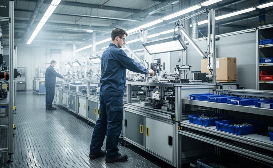 ergonomische industrielle Arbeitsgestaltung