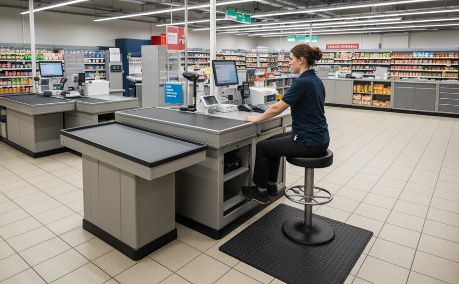 Ergonomie an Supermarktkassen